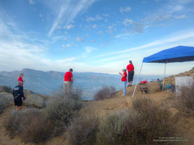 The top of the Corridor Trail is at about mile 2.6 on the way out and mile 29.1 on the way back. From here the climbing continues another 1.75 miles to the Rocky Peak overlook of the Simi Valley. The total elevation gain from Corriganville to the overlook is about 1100'.