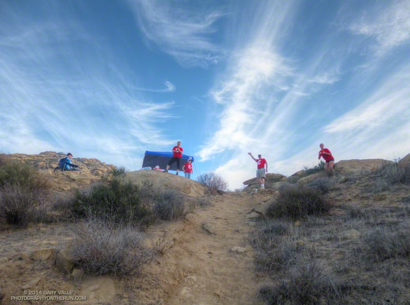 Amazing Bandit volunteers at the top of the Corridor Trail.