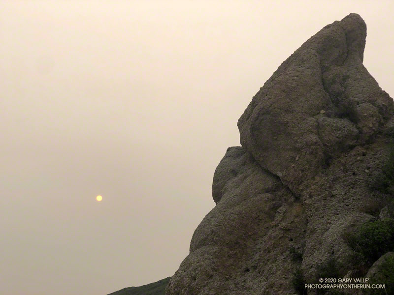 There was a thick layer of smoke to the east.