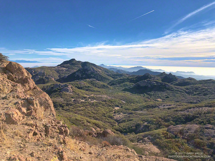 Sandstone Peak from the south side of Tri Peaks.