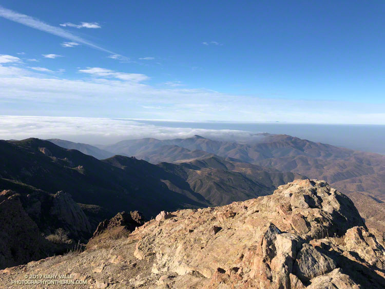 Marine layer from the crest of Boney Mountain.