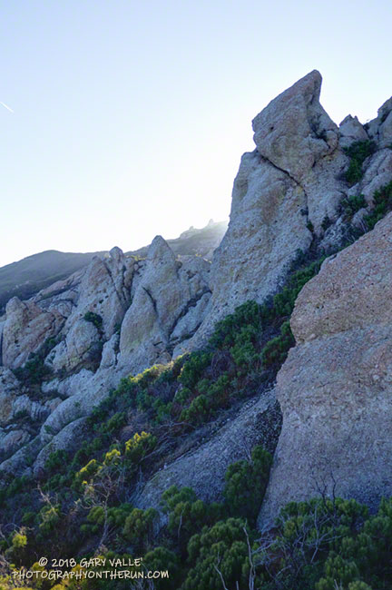 In the midst of the rocks on Boney Mountain's Western Ridge (Mountaineer's Route).
