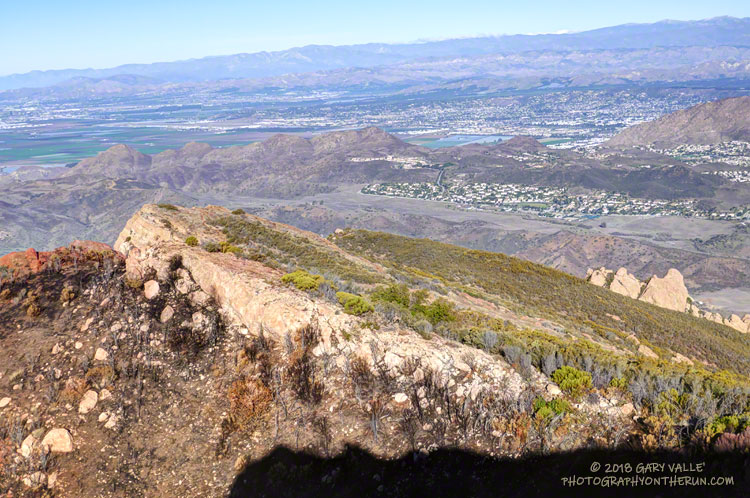 The Woolsey Fire burned up to the crest of Boney Mountain's Western Ridge.