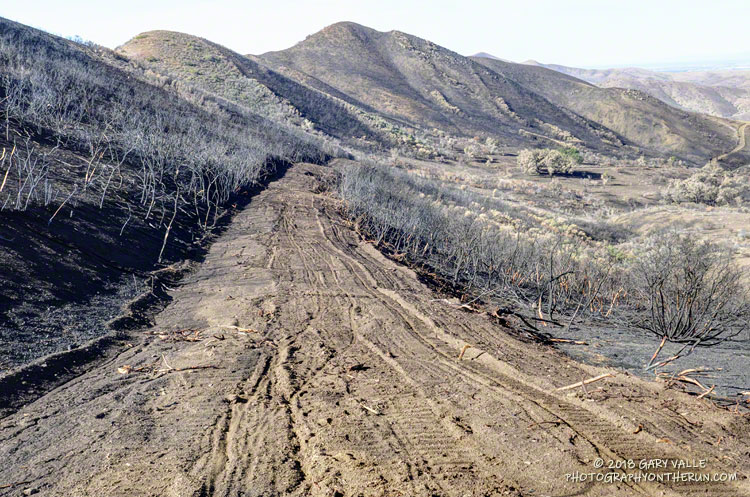 Firebreak along the Old Boney Trail, west of the Chamberlain Trail.
