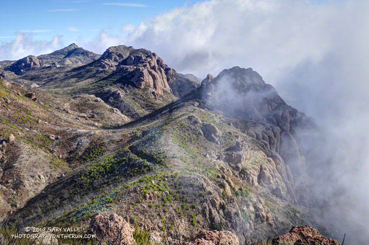 The Backbone Trail west of Exchange Peak, in the Boney Mountain Wilderness. Decenber 14, 2019.