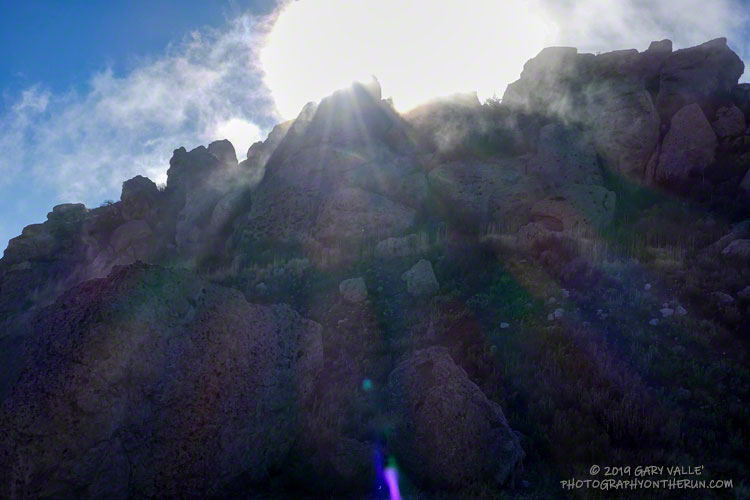 Working up the north side of Tri Peaks.
