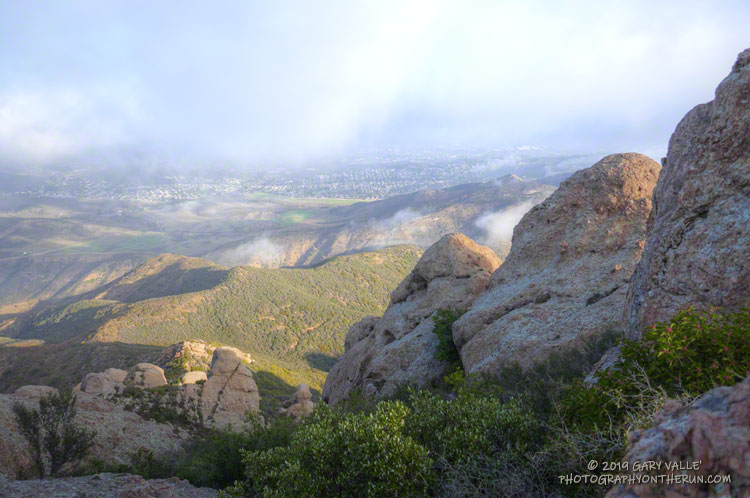 Crags of Conejo Volcanic rock along Boney Mountain's western ridge.
