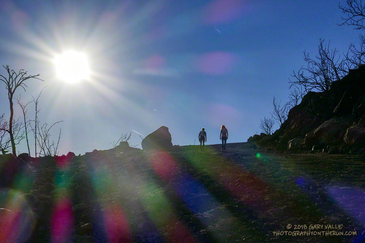 Ann and Skye working up the Bulldog climb.