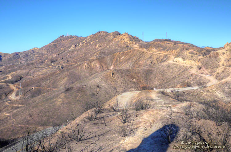 Castro Peak from the Backbone Trail just east of Corral Canyon.