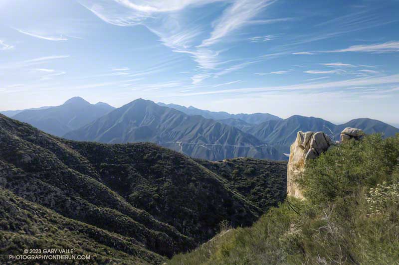 Josephine Peak, Strawberry Peak, and Mt. Lawlor from the Condor Peak Trail.