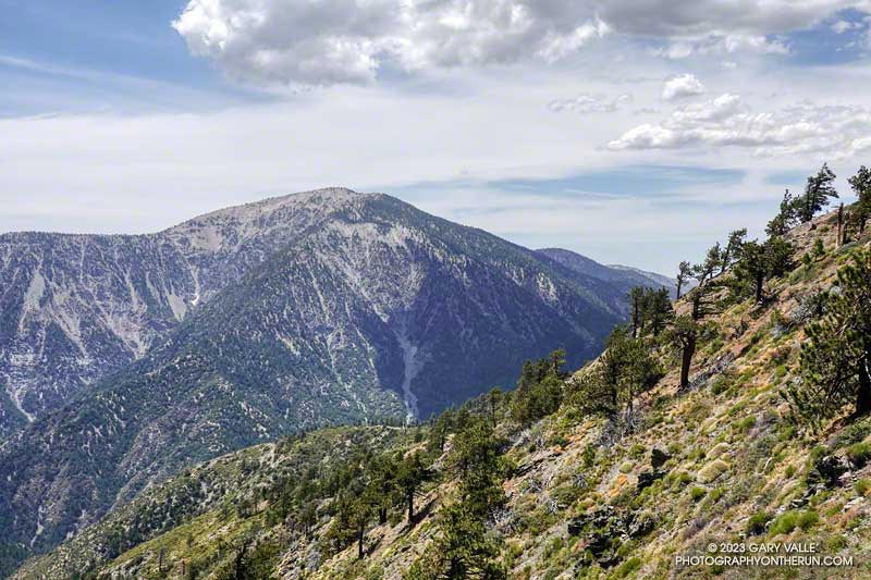 Afternoon clouds over Mt. Baden-Powell from the PCT, just east of Inspiration Point.