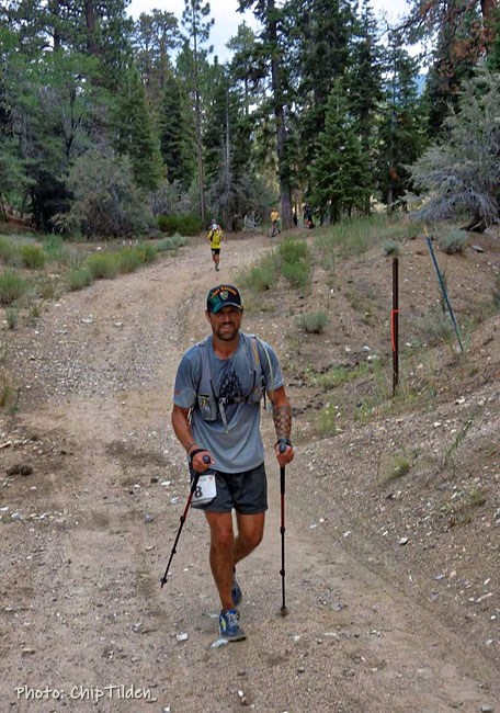 Veteran Army Ranger Ben Brown running his first 100M in support of 9 Week Warrior. Photo courtesy of Chip Tilden.