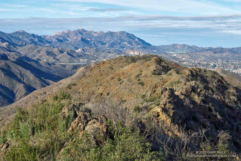View west from the summit of Ladyface to Boney Mountain.