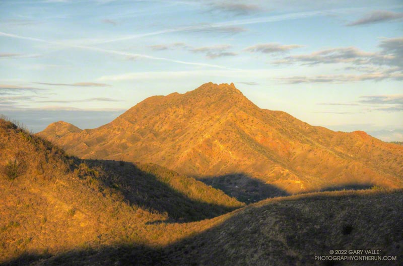 Early morning sun on Ladyface.