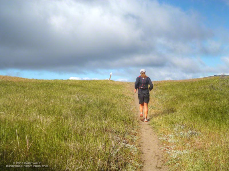 Just about to the top. The weather was so spectacular, you barely noticed the climb. This is about mile 11.5.