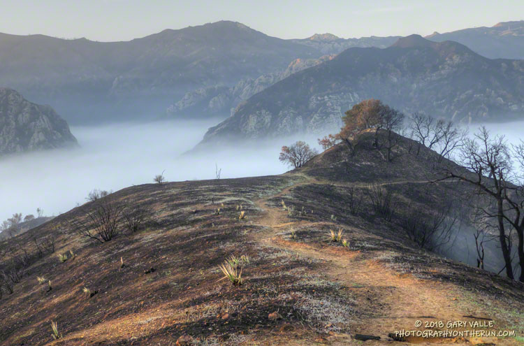 Cistern Trail, Malibu Creek State Park. The trail leads from Mulholland Highway to the Lookout Trail.