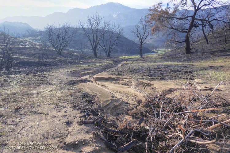 Outflow from the Lost Cabin area that resulted from estimated 1.5 - 2.0 inch rainfall December 5-6, 2018.