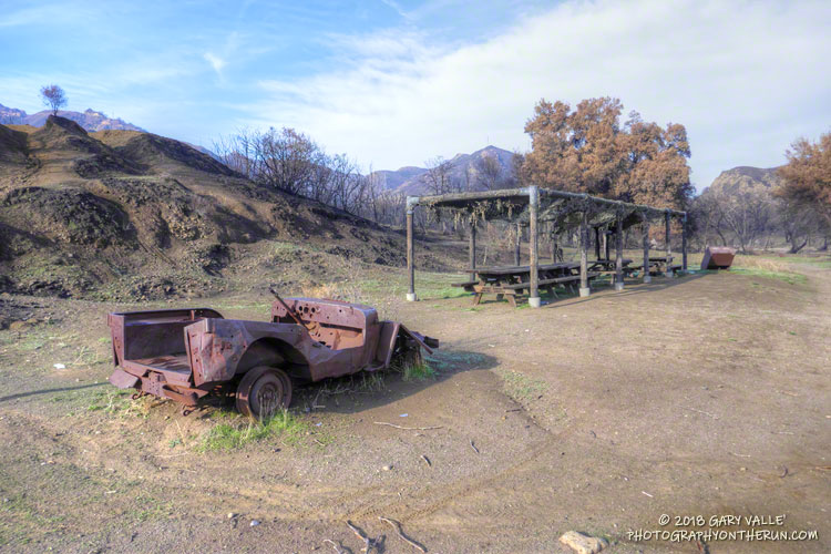 Picnic tables at the M*A*S*H site.