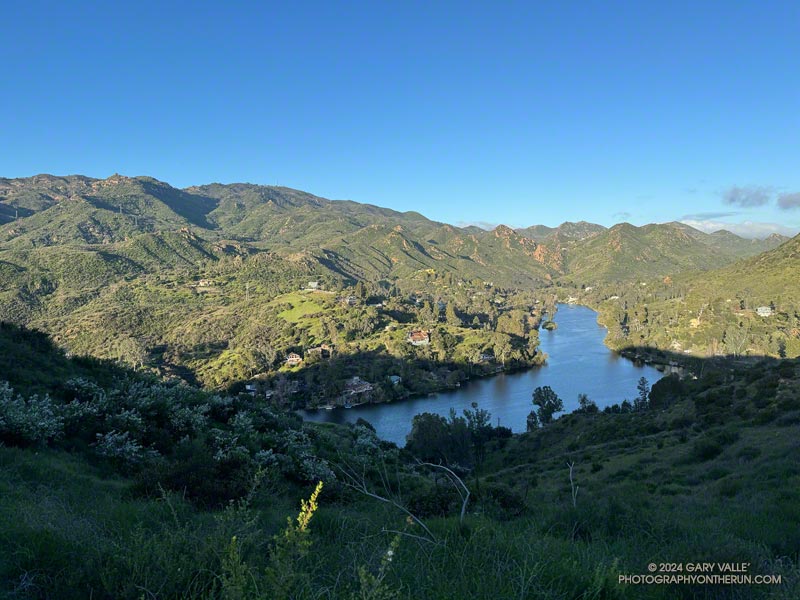 Early morning view of Malibou Lake from the Lake Vista Trail.