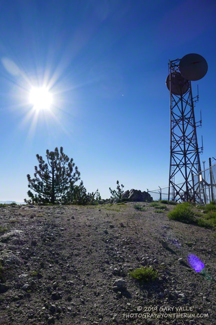 The highest point on Mt. Pinos is about 1.75 mile from the Chula Vista parking lot. The Condor Summit Observation Site is nearby.