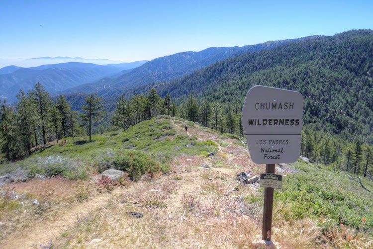 The border of the Chumash Wilderness, near Mt. Abel (Cerro Noroeste) Road. 