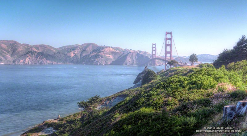 The Golden Gate Bridge and Marin Headlands from the Pacific Overlook on Lincoln Blvd.