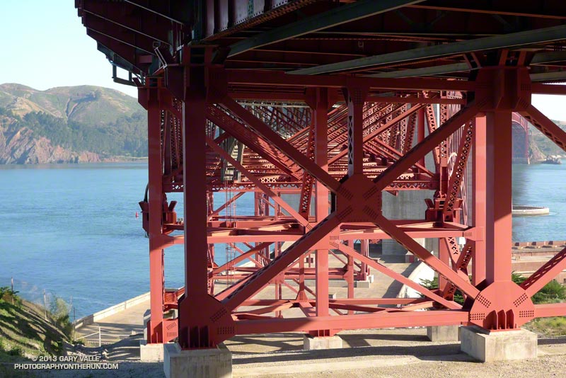 Crossing under the Golden Gate Bridge.