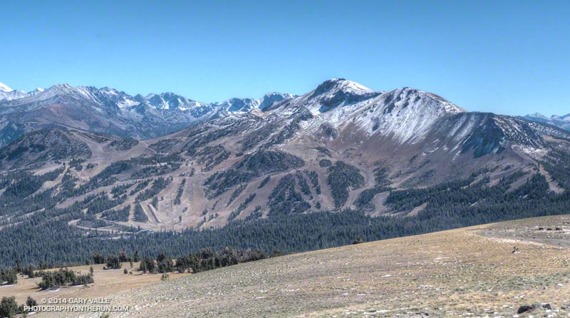 Another view of Mammoth from lower on the ridge.