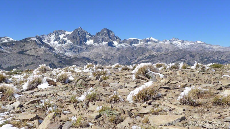 Mts. Ritter (left) and Banner from San Joaquin Ridge. John Muir's story of the first ascent of Mt. Ritter in the Fall of 1872 is as harrowing as it is eloquent, and a must-read for any climber!