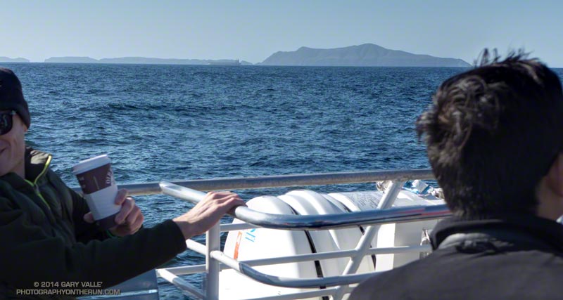The unmistakable profile of Anacapa Island. On this particular trip the conditions were not the best for whale watching. I did get to see one whale spout and missed another that was spotted on the other side of the boat.