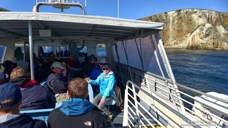 Nearing Scorpion Anchorage on Santa Cruz Island.