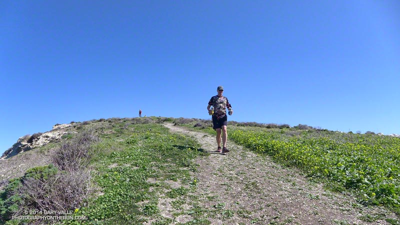 Bert descending the trail from Cavern Point.