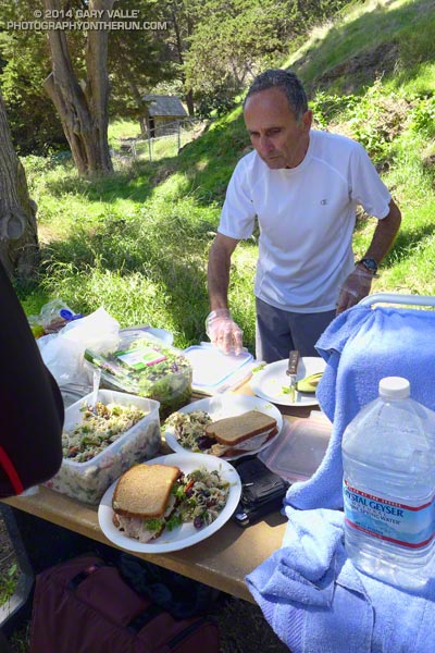 The best lunch I've ever had on a trail run! Hey, has anyone seen my Gu and jellybeans??