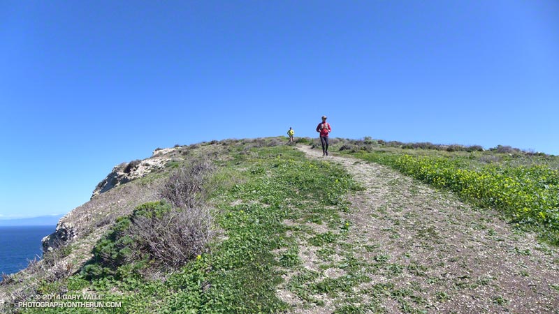 Phil and Bud descending from Cavern Point.