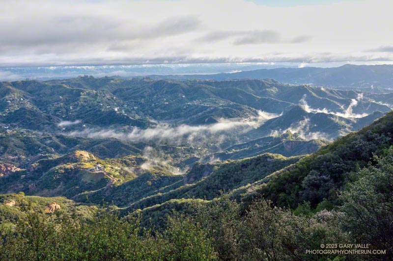 Topanga area from Topanga Lookout Ridge. February 26, 2023.