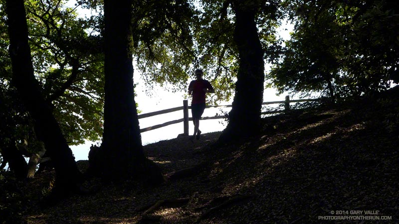 Brett silhouetted on the Old Mine Trail.