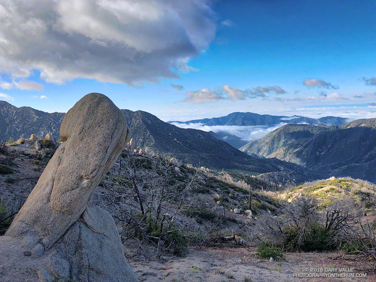 An upper level low over Southern California produced some clouds and unseasonably cool temperatures. May 26, 2018.