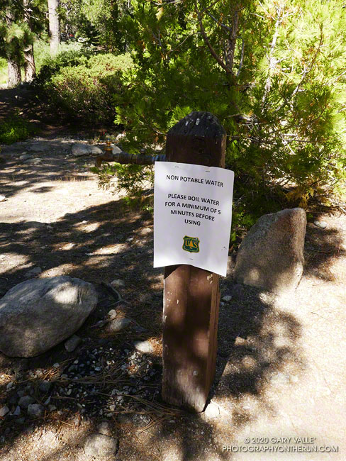 Buckhorn Campground had just opened and tests of the water system had not been completed.  July 25, 2020.