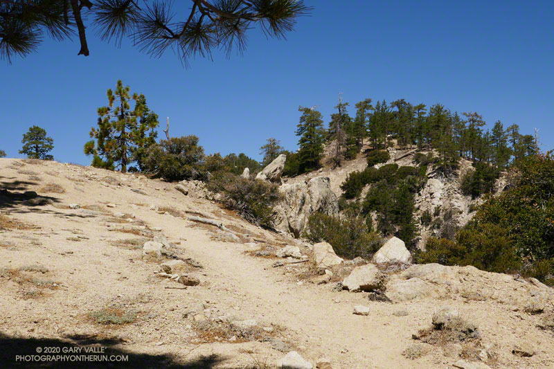 The Pacific Crest Trail above Cooper Canyon Camp, with Winston Ridge in the background.