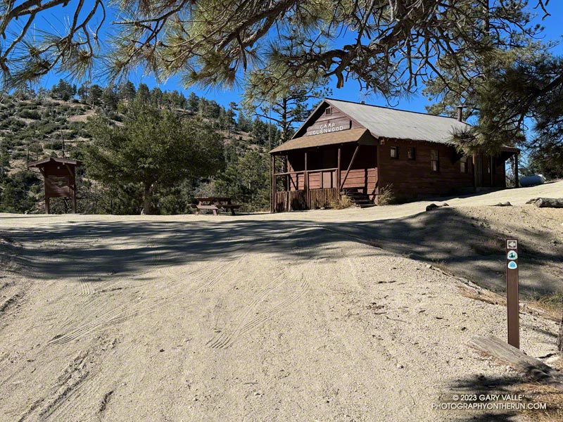 Camp Glenwood is about 2.5 miles east of Three Points on the PCT, and the end of the counterclockwise loop around Mt. Waterman.