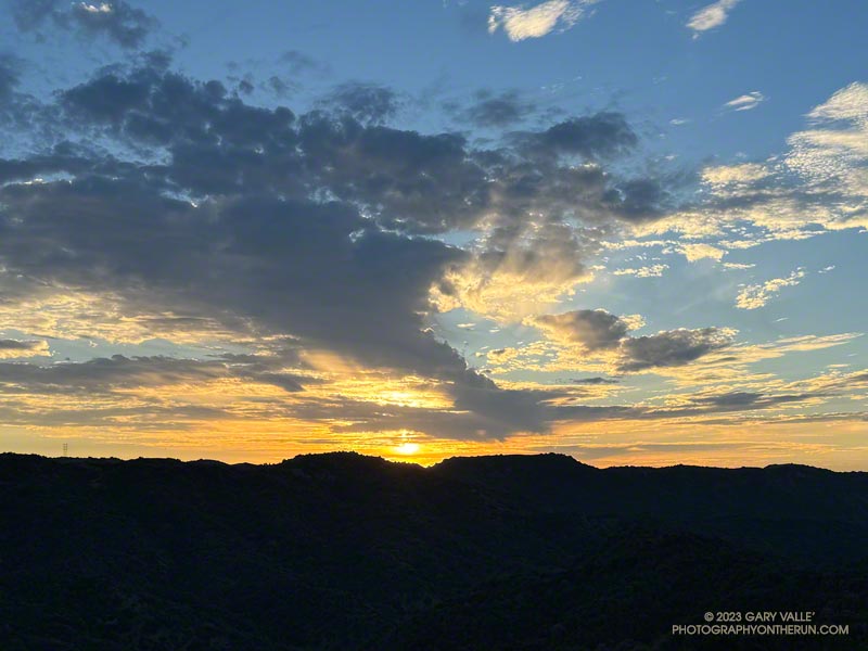 Sunrise over the Santa Monica Mountains.