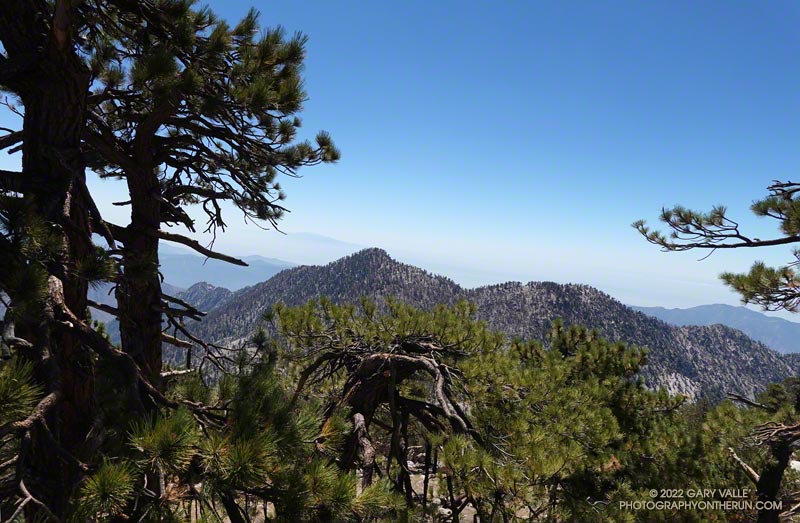 Twin Peaks from one of the high points on Mt. Waterman. August 28, 2022.