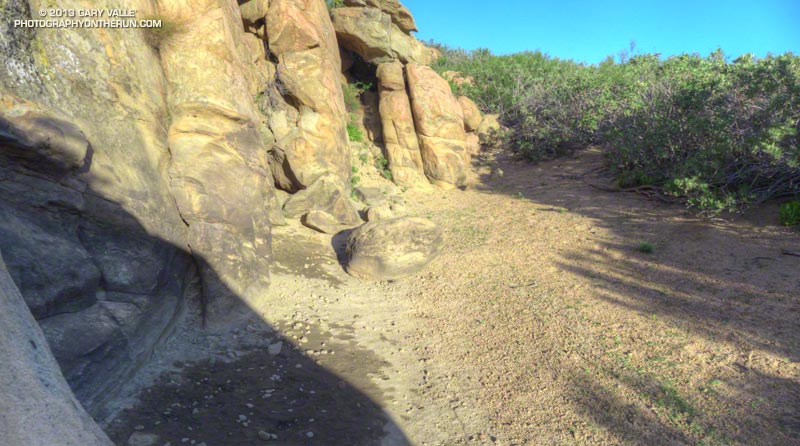 In a Spring with normal rainfall this vernal pond on Rocky Peak usually has standing water. March 17, 2013.